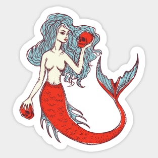 Mermaid Skulls Sticker